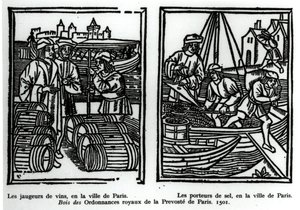 Wine Gaugers and Salt Merchants, 1501 by French School